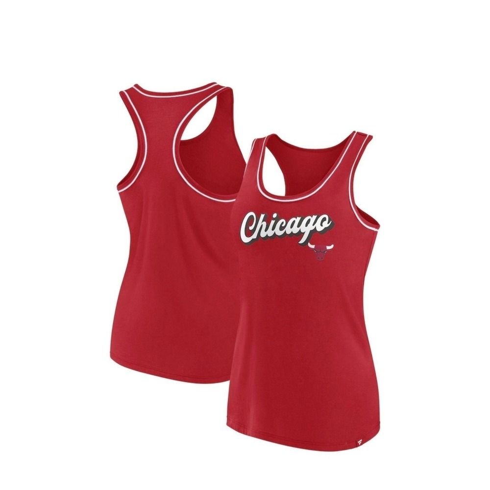 NWT Chicago Bulls Women's Racerback Tank Top Medium M Red NBA Fanatics